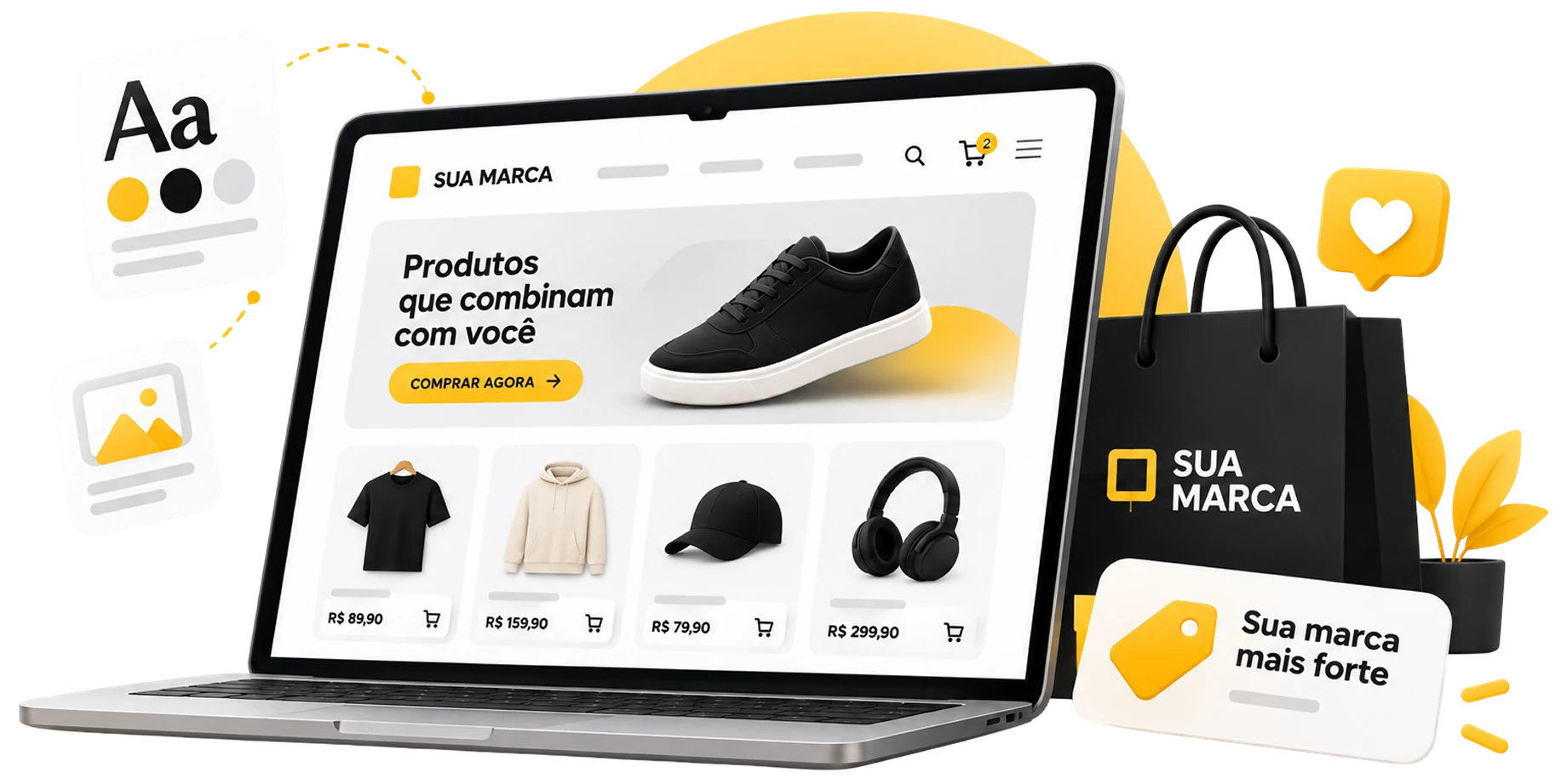 Loja virtual com a identidade da sua marca